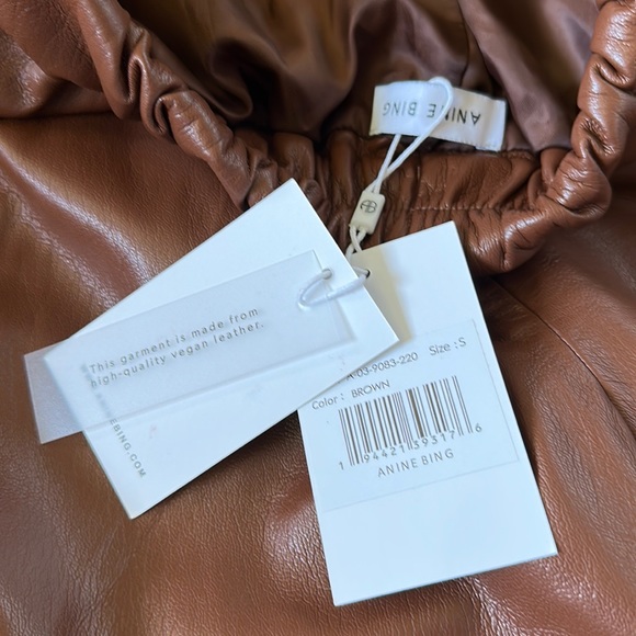 Anine Bing Colton Vegan Leather Track Pants - Picture 10 of 14